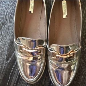Bellucci Gold Patent Detail Loafer